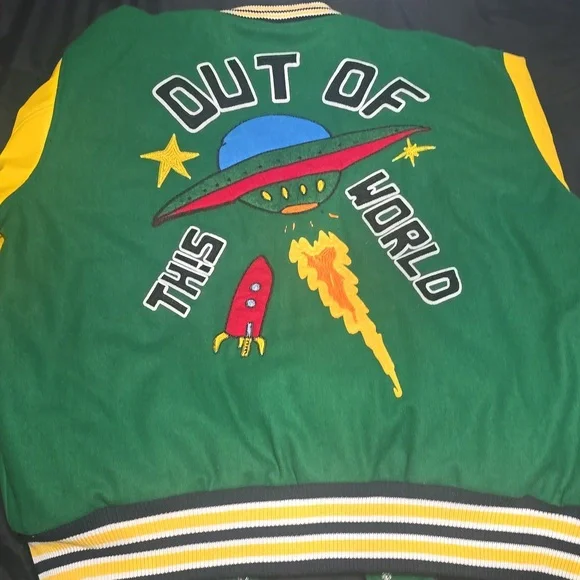 Fenty Green and Yellow Varsity Jacket - Picture 3 of 3